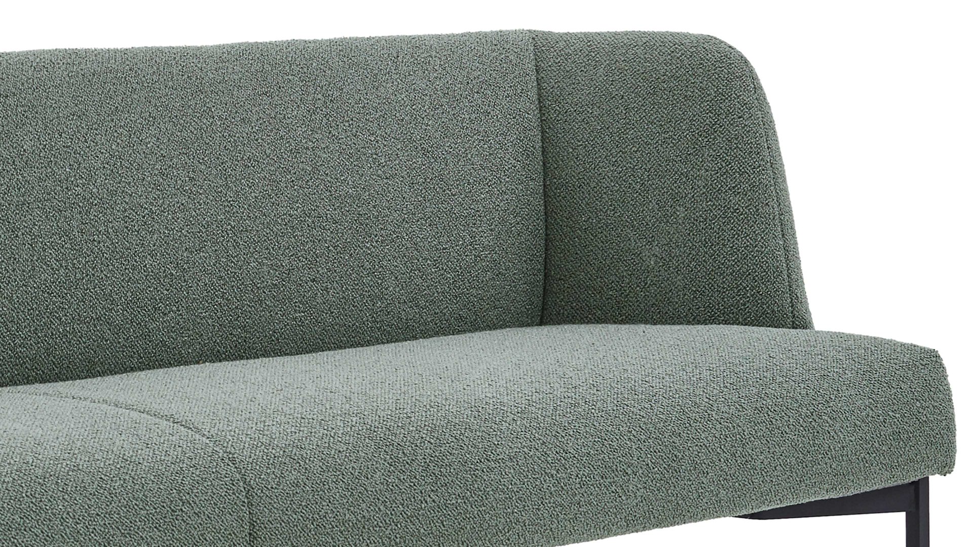 Polsterbank Venjakob aus Stoff in Grün VENJAKOB Polsterbank khakifarbener Bezug & anthrazitfarbens Metallgestell - Länge ca. 240 cm