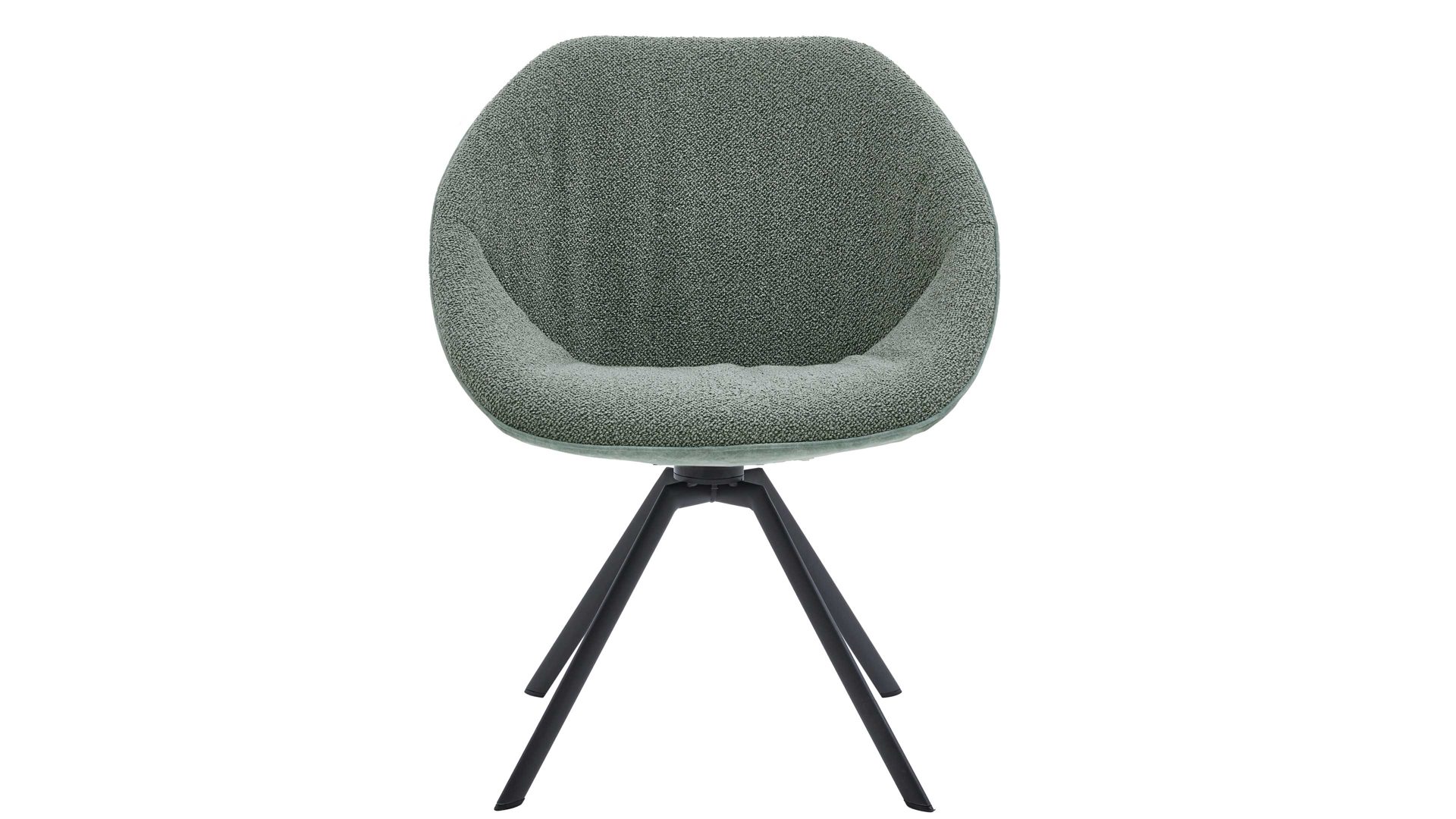 Polsterstuhl Venjakob aus Stoff in Grün VENJAKOB Polsterstuhl Liv mit Drehfunktion grüne Bezugskombination & anthrazitfarbens Metallgestell
