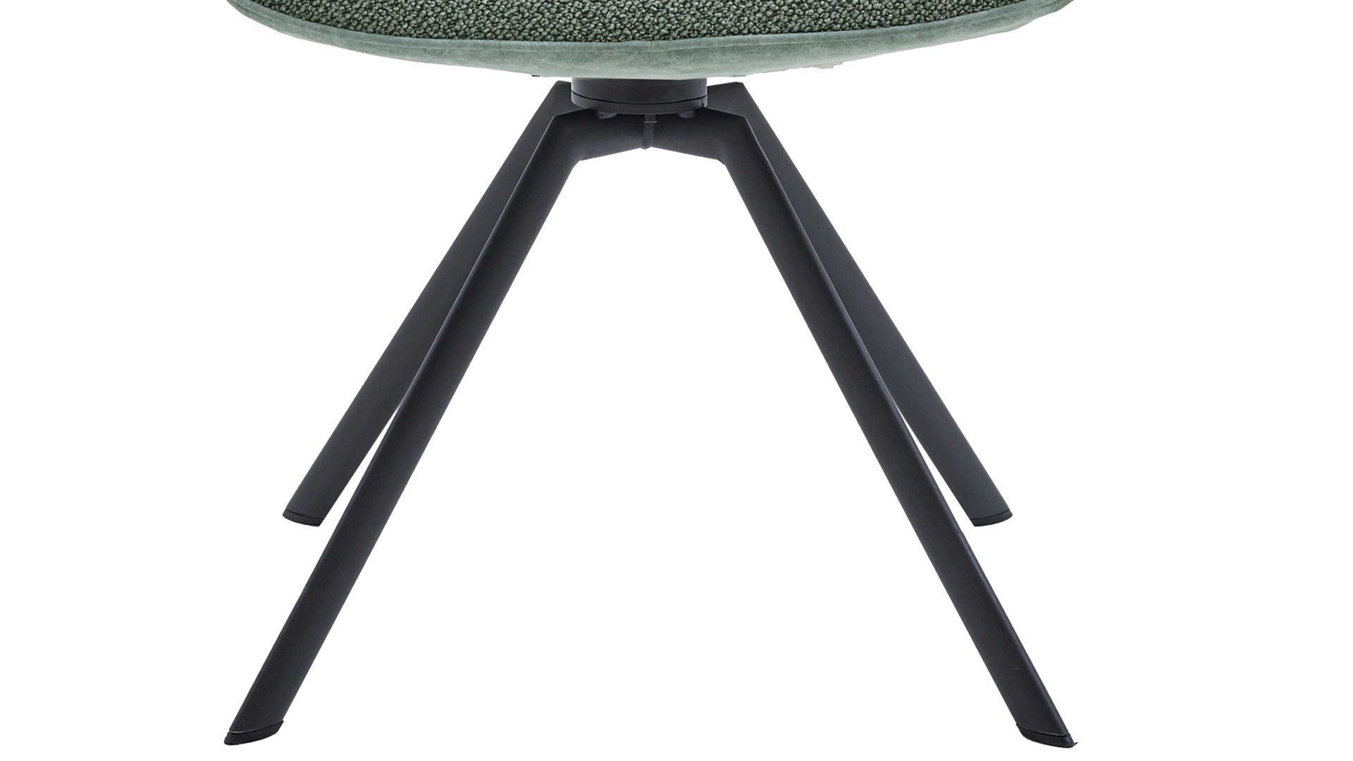 Polsterstuhl Venjakob aus Stoff in Grün VENJAKOB Polsterstuhl Liv mit Drehfunktion grüne Bezugskombination & anthrazitfarbens Metallgestell