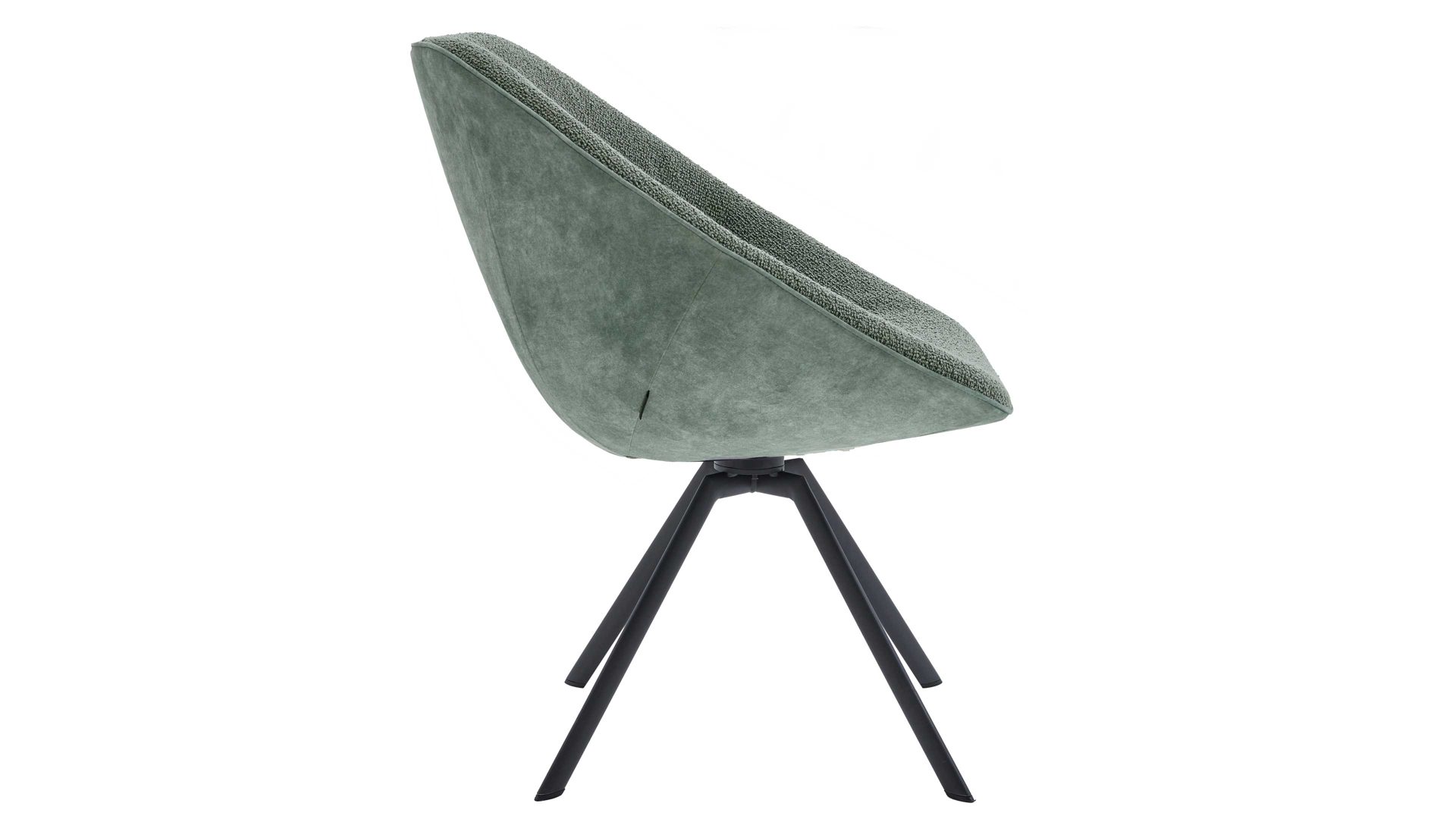 Polsterstuhl Venjakob aus Stoff in Grün VENJAKOB Polsterstuhl Liv grüne Bezugskombination & anthrazitfarbens Metallgestell