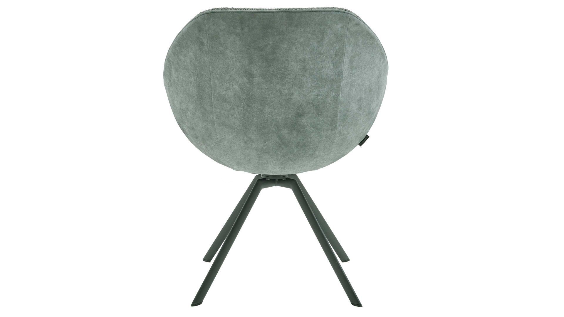 Polsterstuhl Venjakob aus Stoff in Grün VENJAKOB Polsterstuhl Liv mit Drehfunktion grüne Bezugskombination & anthrazitfarbens Metallgestell