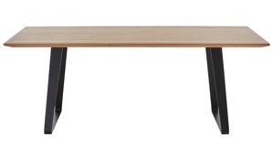 Esstisch K+w polstermöbel aus Holz in Holzfarben Esszimmerserie Base - Esstisch Asteiche & schwarzes Metall - ca. 200 x 100 cm