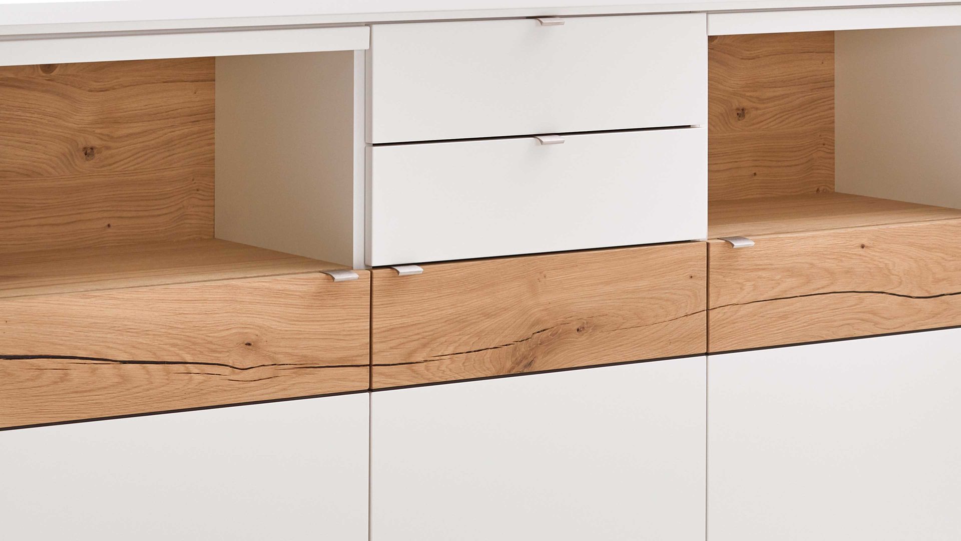 Sideboard Venjakob aus Kunststoff in Weiß VENJAKOB Game Sideboard weiß & Balkeneiche - Breite ca. 186 cm