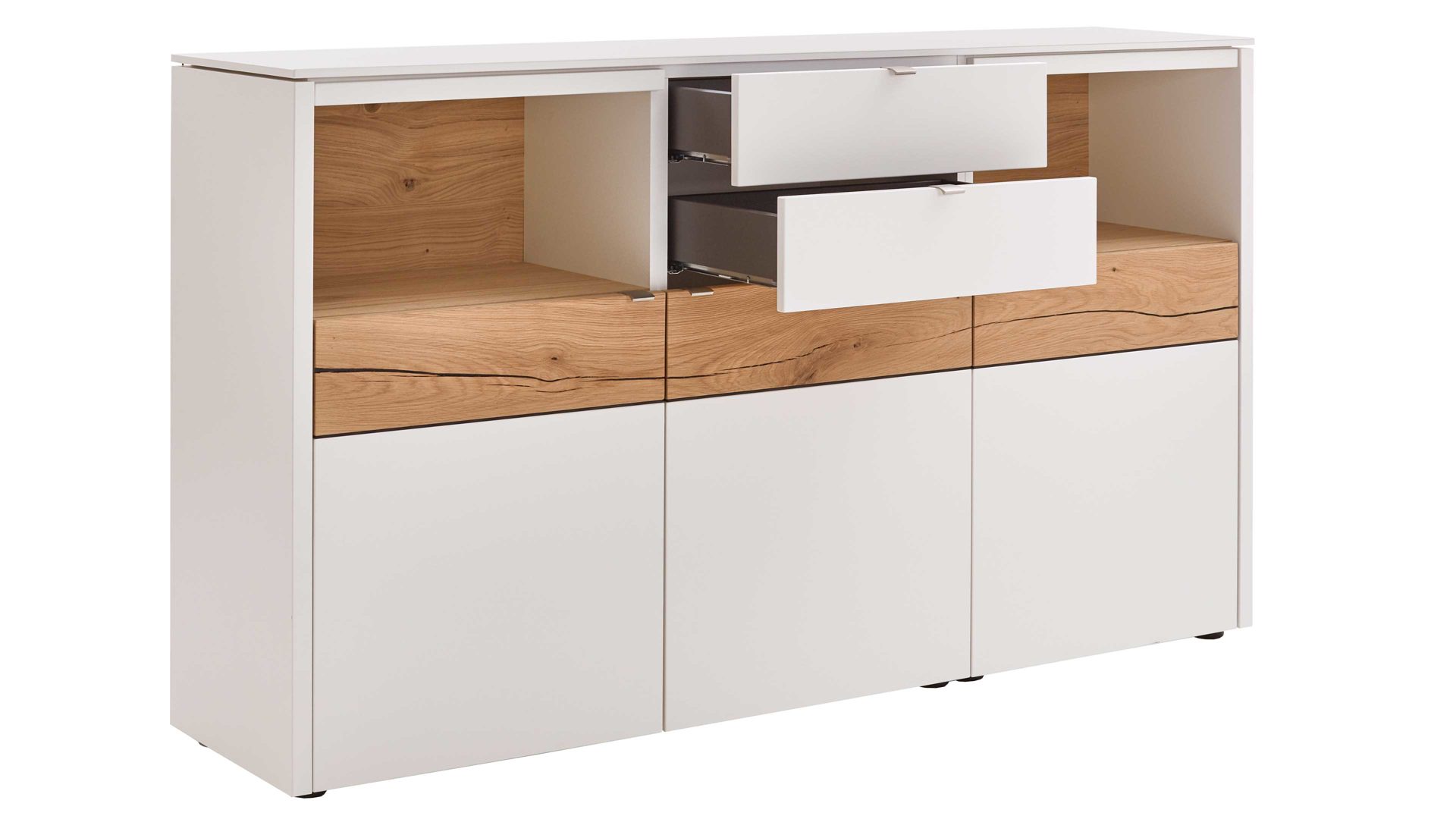 Sideboard Venjakob aus Kunststoff in Weiß VENJAKOB Game Sideboard weiß & Balkeneiche - Breite ca. 186 cm