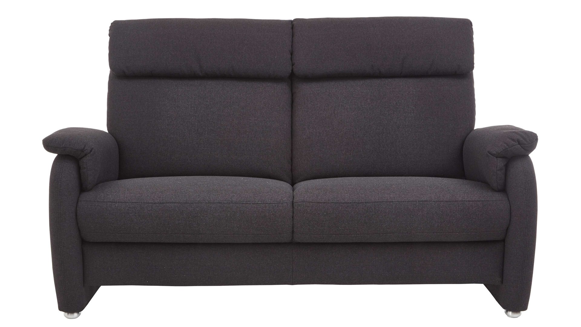 2,5-Sitzer COMFORT SMART aus Stoff in Anthrazit COMFORT SMART Alto - 2,5-Sitzer anthrazitfarbenes Flachgewebe Orlando & Aluminiumfüße – Länge ca. 178 cm