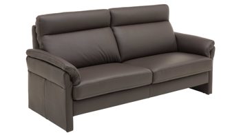 Dreisitzer COMFORT SMART aus Leder in Dunkelbraun COMFORT SMART Primus 2.0 - Dreisitzer moccafarbenes Leder Soft-Line – Länge ca. 218 cm