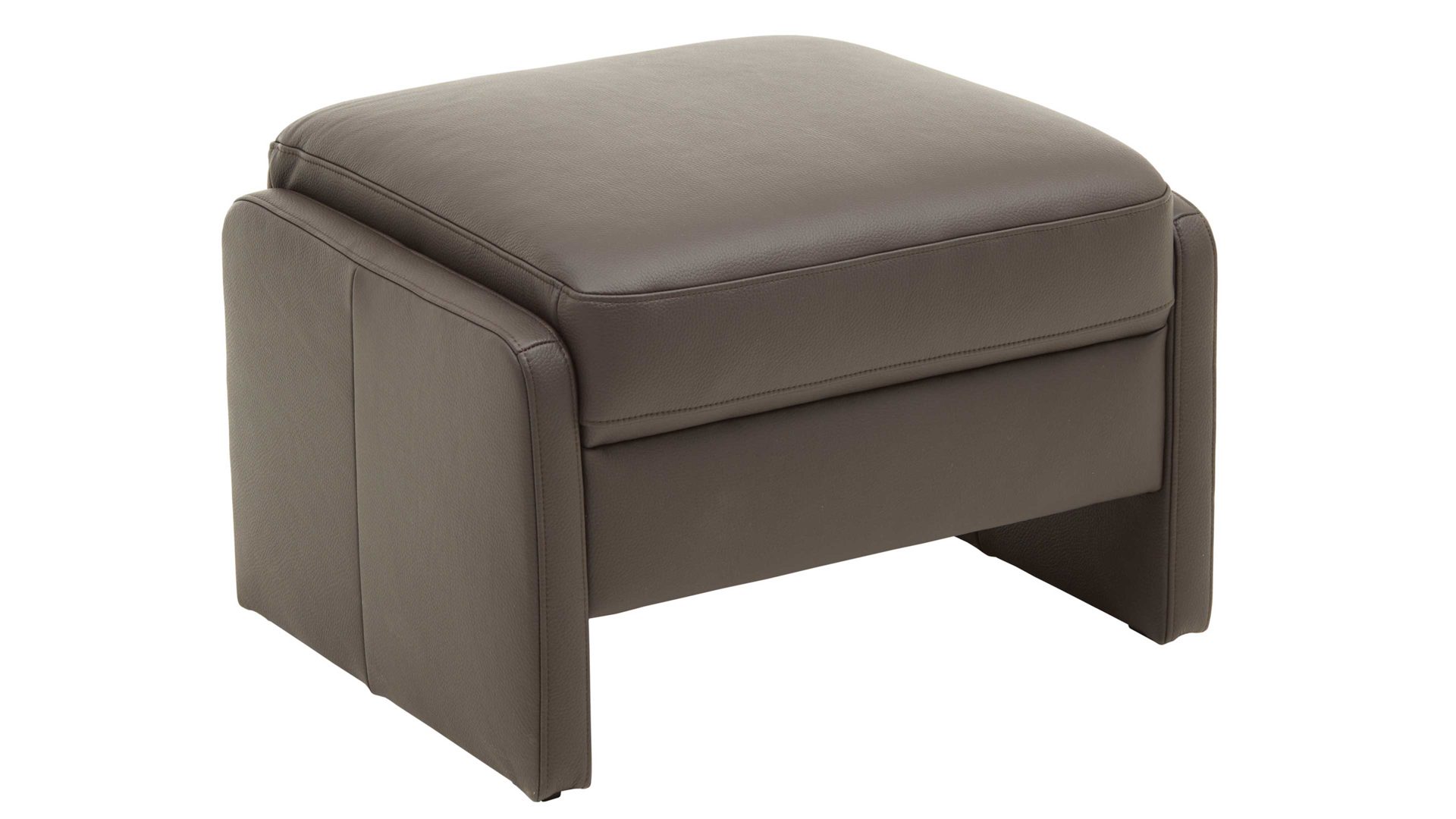 Polsterhocker COMFORT SMART aus Leder in Dunkelbraun COMFORT SMART Primus 2.0 - Polsterhocker moccafarbenes Leder Soft-Line – ca. 70 x 60 cm