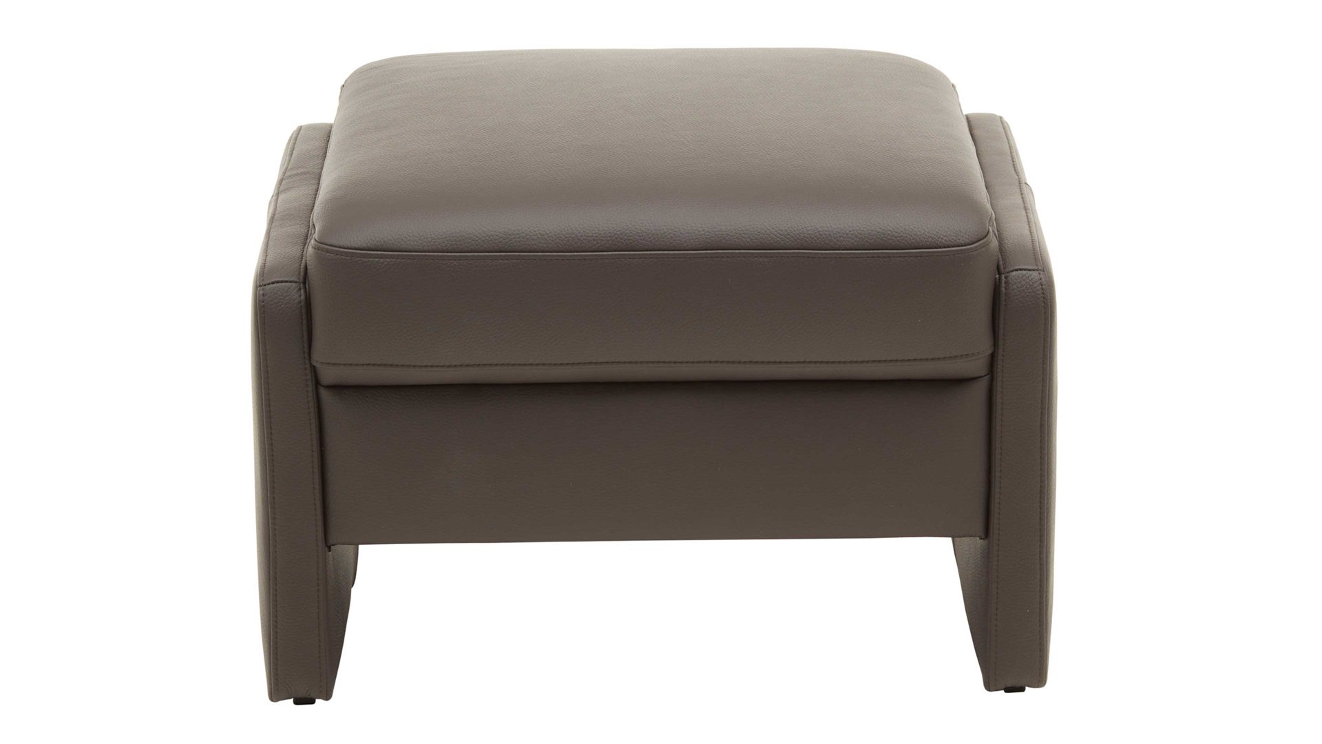 Polsterhocker COMFORT SMART aus Leder in Dunkelbraun COMFORT SMART Primus 2.0 - Polsterhocker moccafarbenes Leder Soft-Line – ca. 70 x 60 cm