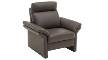 Polstersessel COMFORT SMART aus Leder in Dunkelbraun COMFORT SMART Primus 2.0 - Sessel moccafarbenes Leder Soft-Line