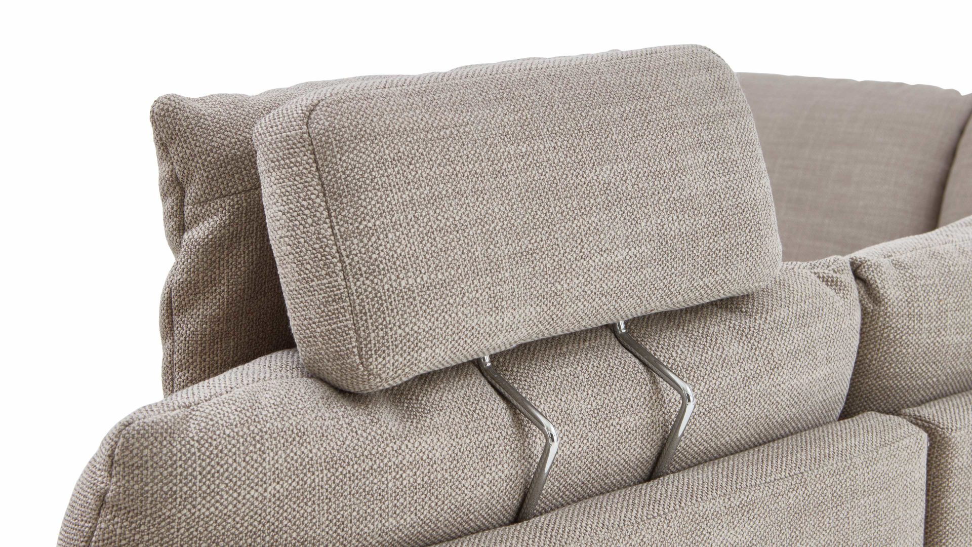 Kopfstütze COMFORT SMART aus Stoff in Beige COMFORT SMART Cadira - Multifunktions-Kopfstütze taupefarbenes Flachgewebe Picasso - ca. 52 x 20 cm