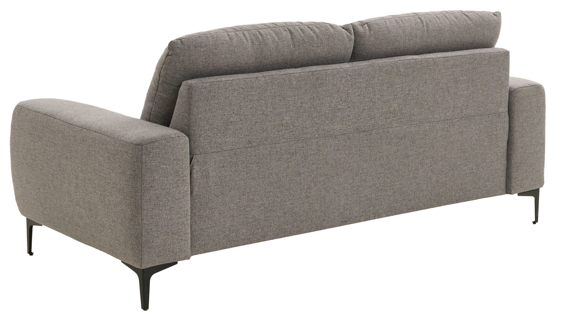 2,5-Sitzer COMFORT SMART aus Stoff in Grau COMFORT SMART Cadira - 2,5-Sitzer graues Flachgewebe Mono & schwarze Winkelfüße - Länge ca. 194 cm