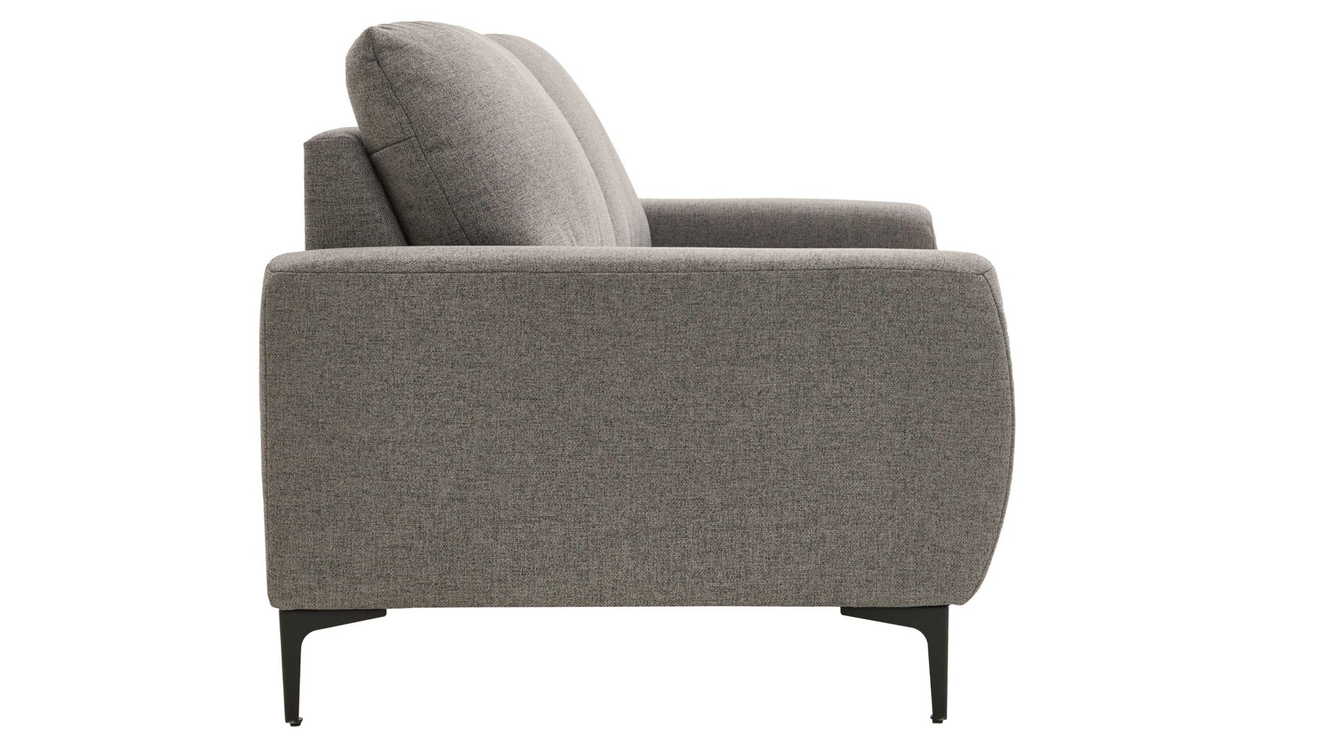 Dreisitzer COMFORT SMART aus Stoff in Grau COMFORT SMART Cadira -Dreisitzer graues Flachgewebe Mono & schwarze Winkelfüße - Länge ca. 210 cm