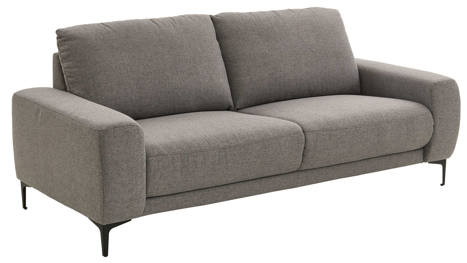 Dreisitzer COMFORT SMART aus Stoff in Grau COMFORT SMART Cadira -Dreisitzer graues Flachgewebe Mono & schwarze Winkelfüße - Länge ca. 210 cm