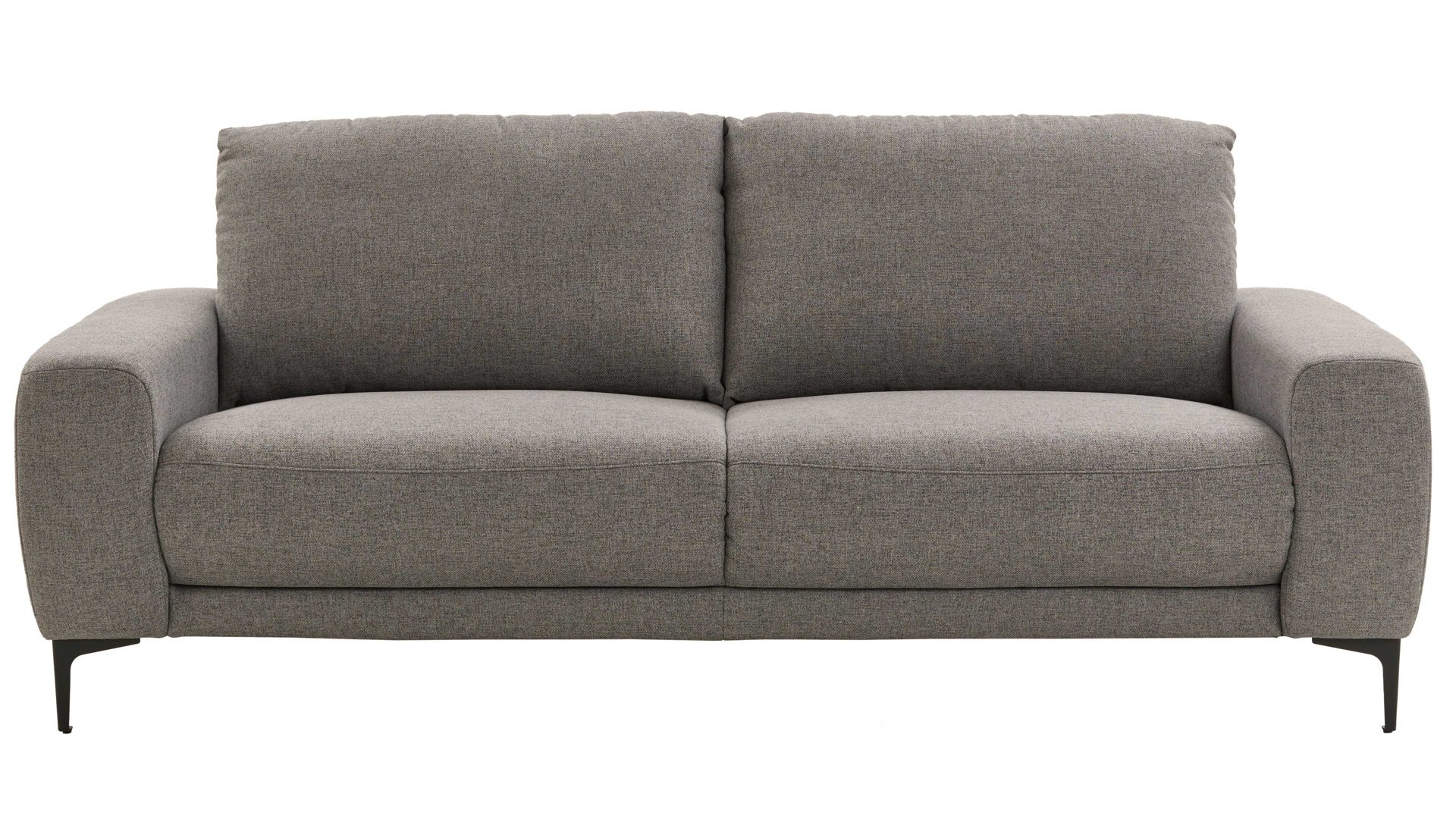 Dreisitzer COMFORT SMART aus Stoff in Grau COMFORT SMART Cadira -Dreisitzer graues Flachgewebe Mono & schwarze Winkelfüße - Länge ca. 210 cm