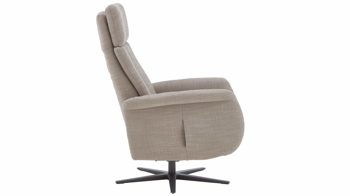 Relaxsessel COMFORT SMART aus Stoff in Beige COMFORT SMART Viro - Relaxsessel mit Federkern taupefarbenes Flachgewebe Picasso & schwarzer Sternfuß