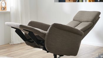 Relaxsessel COMFORT SMART aus Stoff in Beige COMFORT SMART Viro - Relaxsessel mit Federkern taupefarbenes Flachgewebe Picasso & schwarzer Sternfuß