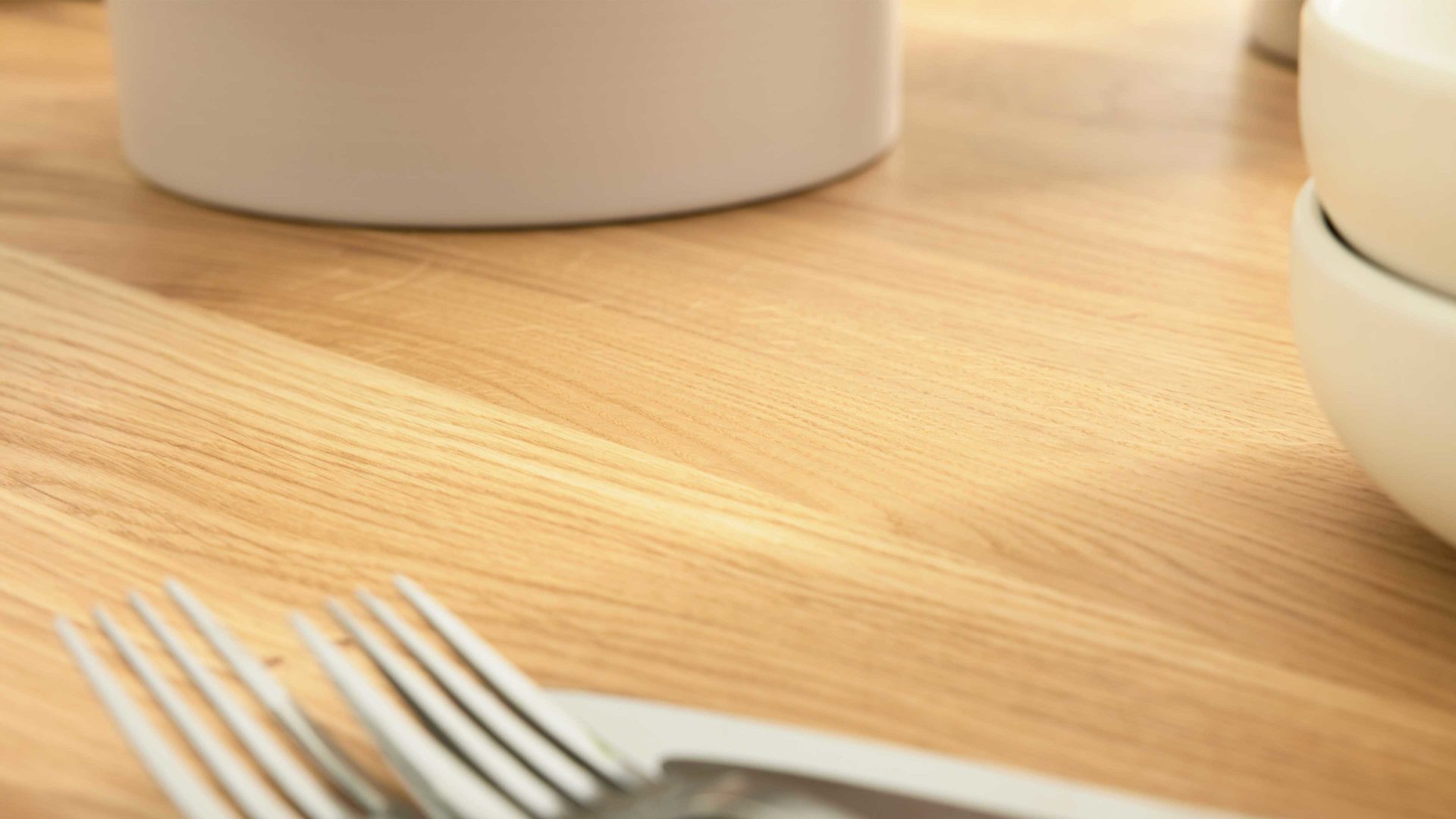 Esstisch Interliving aus Holz in Holzfarben Interliving Esszimmer Serie 5104 – Esstisch helle Wildeiche & Edelstahl - ca. 200 x 100 cm