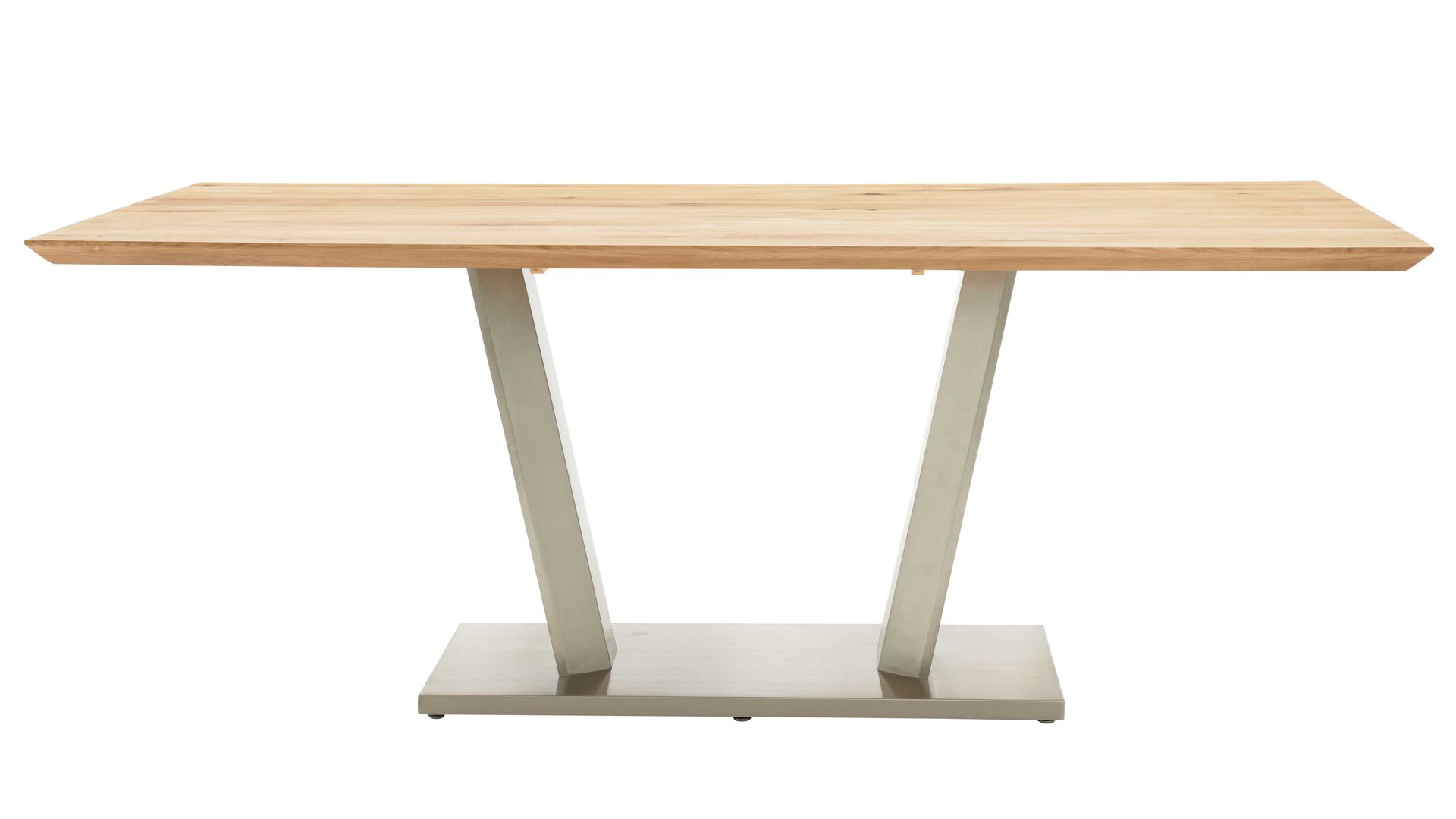 Esstisch Interliving aus Holz in Holzfarben Interliving Esszimmer Serie 5104 – Esstisch helle Wildeiche & Edelstahl - ca. 200 x 100 cm