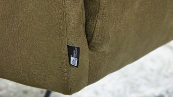 Schwingstuhl Interliving aus Kunstfaser in Dunkelgrün Interliving Esszimmer Serie 5104 – Armlehn-Schwingstuhl farngrüne Mikrofaser Fern & Mattschwarz