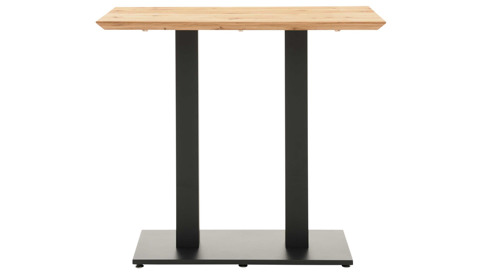 Bartisch Interliving aus Holz in Holzfarben Interliving Esszimmer Serie 5104 – Tresentisch helle Wildeiche & schwarzes Metall - ca. 120 x 70 cm