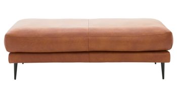 Polsterhocker Interliving aus Leder in Orange Interliving Sofa Serie 4004 - XXL-Hocker G140 cognacfarbenes LongLife-Leder Z75-50 - ca. 140 x 60 cm