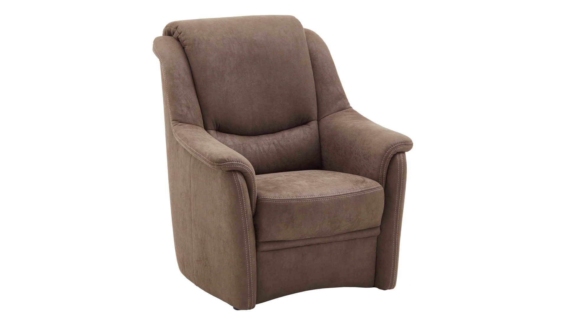 3-2+1 OrthoSedis aus Stoff in Braun OrthoSedis Oslo - Polstergarnitur elephantfarbene Mikrofaser Gaucho 14 - dreiteilig