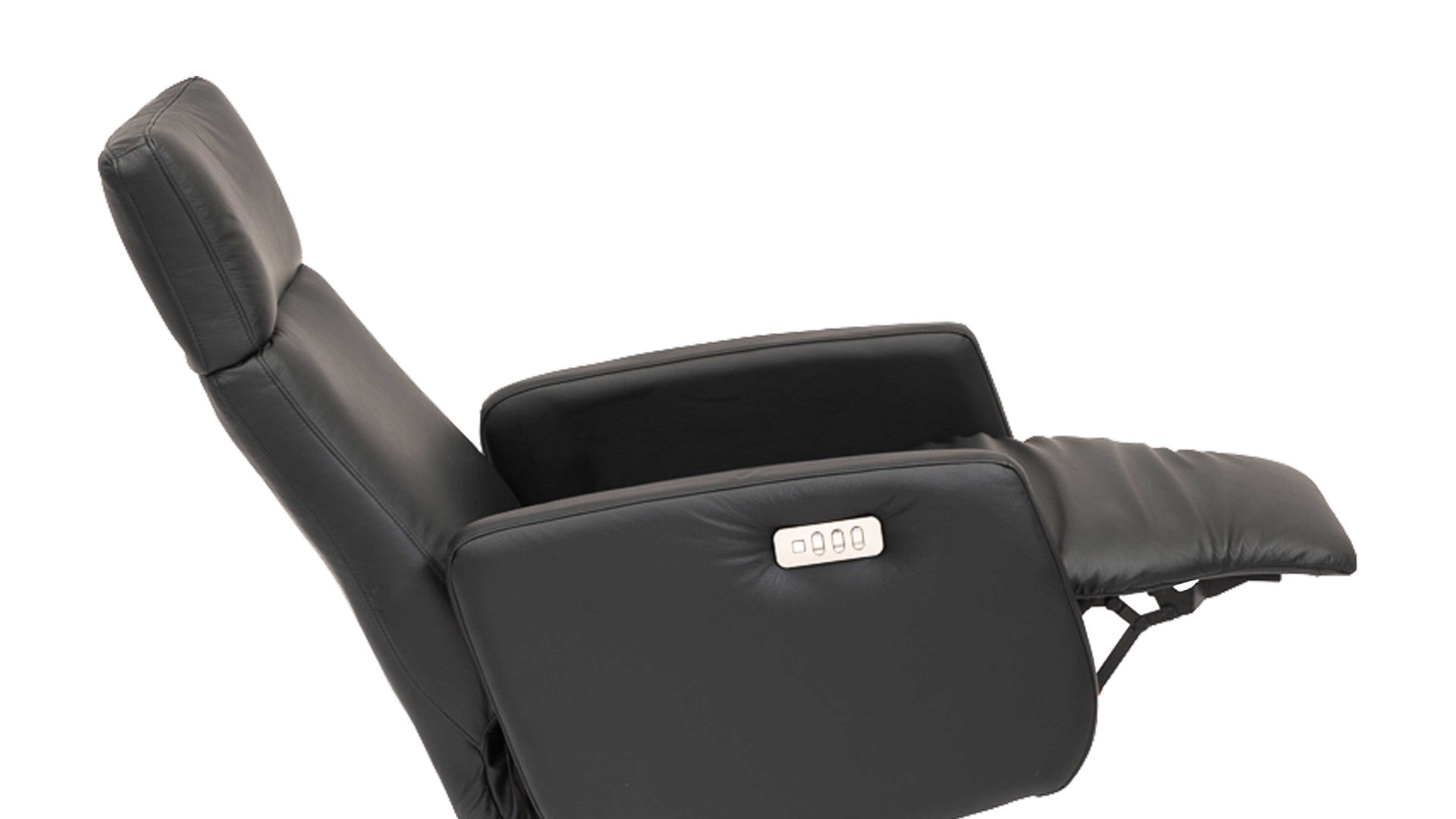 Relaxsessel KAWOO aus Leder in Schwarz KAWOO Leder-Relaxsessel schwarzes Leder Soleda 441 & Sternfuß DSB