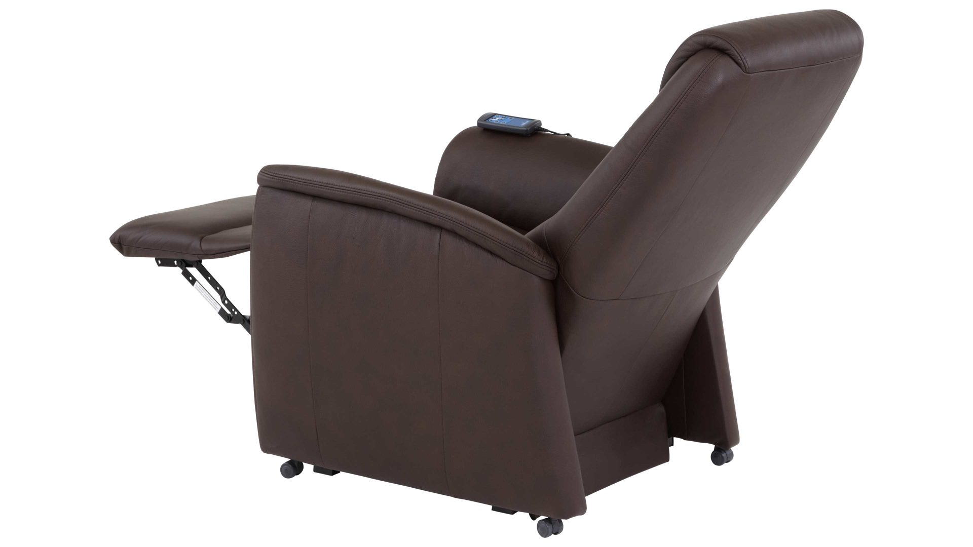Fernsehsessel OrthoSedis aus Leder in Dunkelbraun OrthoSedis 9107 - Fernsehsessel 28G motorisch mit Aufstehhilfe - schokobraunes LongLife-Leder 18