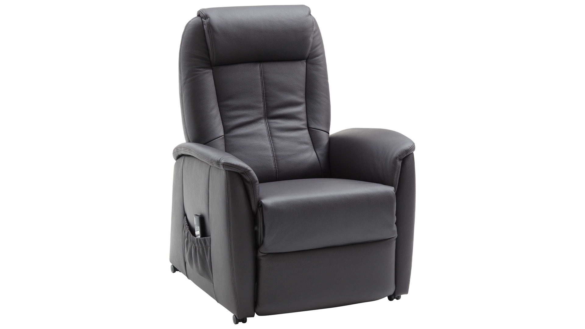 Fernsehsessel OrthoSedis aus Leder in Dunkelbraun OrthoSedis 9107 - Fernsehsessel 23T motorisch mit Aufstehhilfe - kaffeefarbenes LongLife-Leder Rustika 24