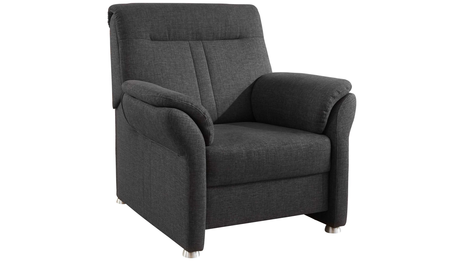 Polstersessel OrthoSedis aus Stoff in Anthrazit OrthoSedis OS-PP1003 - Polstersessel anthrazitfarbenes Flachgewebe Vincent & Metallfüße