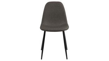 Vierfußstuhl Actona group aus Stoff in Dunkelgrau Polsterstuhl Wilma grauer Bezug Sawana 05 & schwarze Metallfüße
