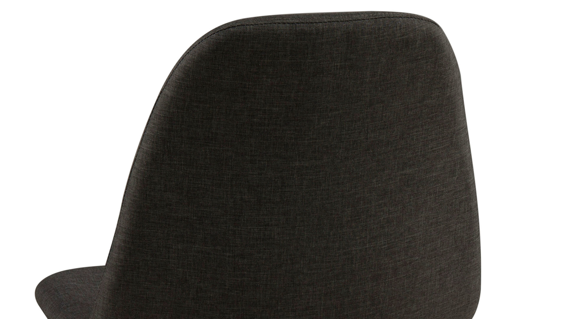 Vierfußstuhl Actona group aus Stoff in Dunkelgrau Polsterstuhl Wilma grauer Bezug Sawana 05 & schwarze Metallfüße