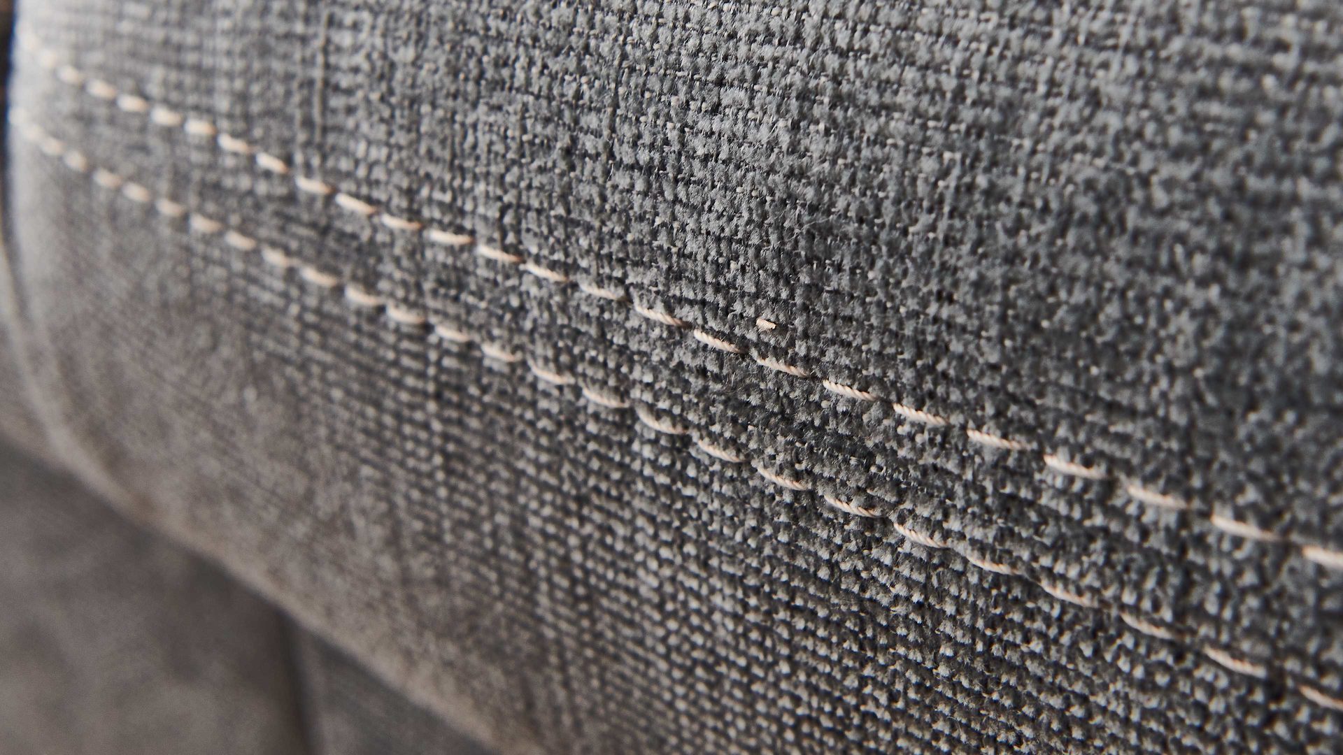 2,5-Sitzer OrthoSedis aus Stoff in Grau OrthoSedis OS-PP1174 - 2,5-Sitzer stahlfarbener Stoffbezug Milan & schwarze Metallfüße - Länge ca. 188 cm