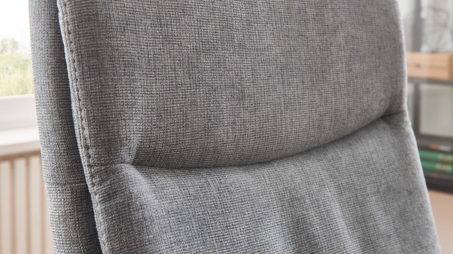 Relaxsessel OrthoSedis aus Stoff in Grau OrthoSedis OS-PP1175 - Relaxsessel stahlfarbener Bezug Milan & schwarzer Alu-Sternfuß