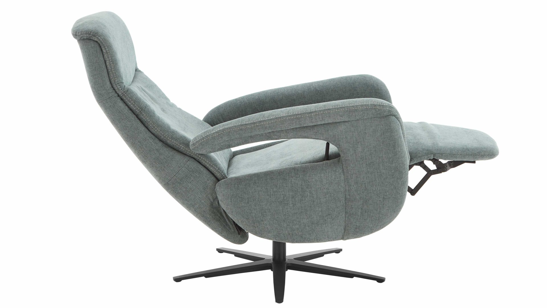 Relaxsessel OrthoSedis aus Stoff in Grau OrthoSedis OS-PP1175 - Relaxsessel stahlfarbener Bezug Milan & schwarzer Alu-Sternfuß