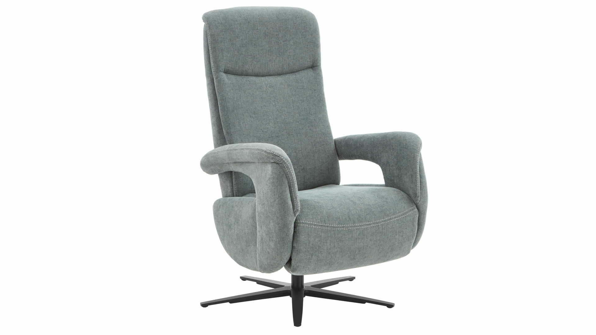 Relaxsessel OrthoSedis aus Stoff in Grau OrthoSedis OS-PP1175 - Relaxsessel stahlfarbener Bezug Milan & schwarzer Alu-Sternfuß