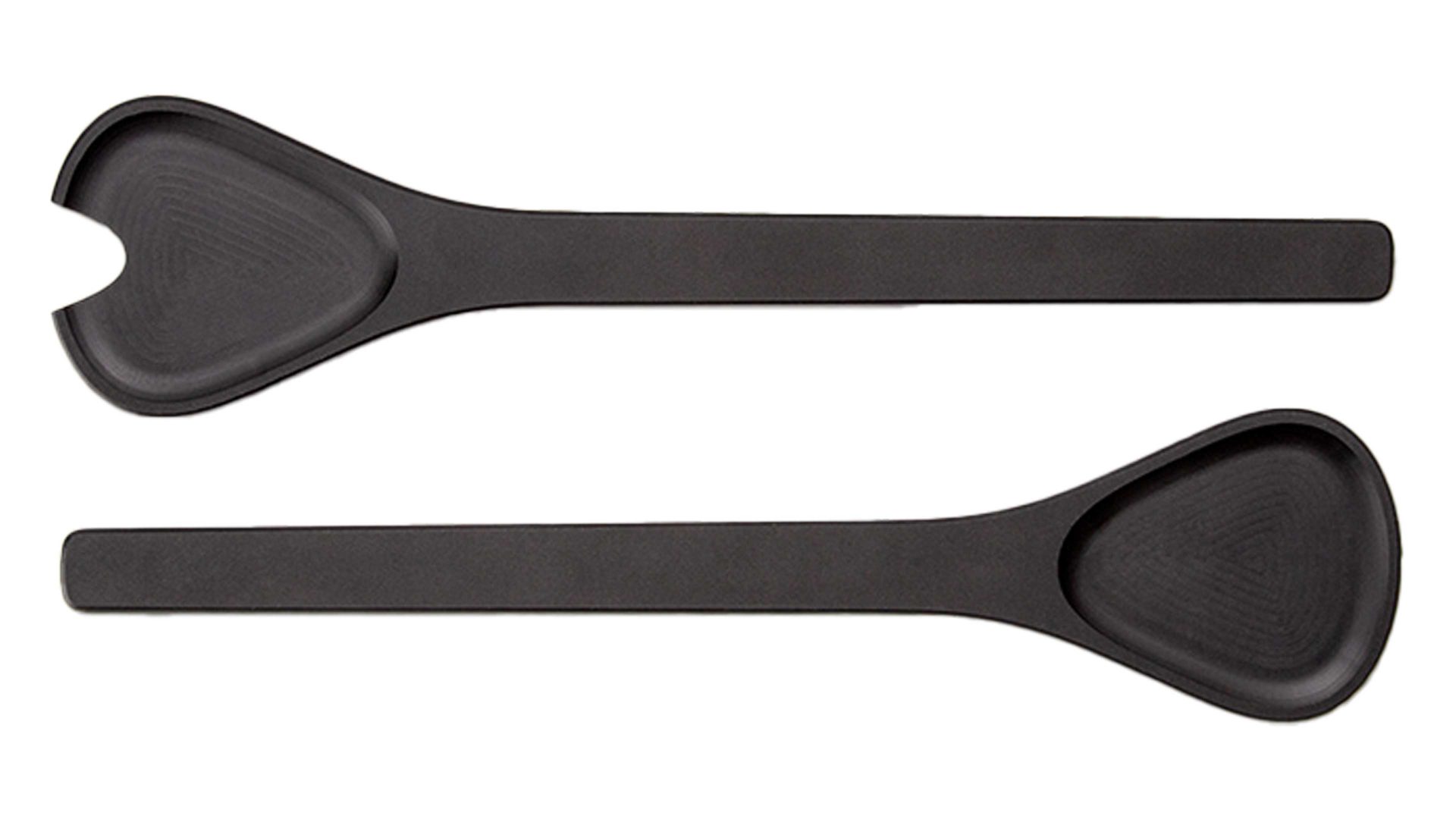 Salatbesteck Continenta aus Holz in Schwarz CONTINENTA DURACORE - Salatbesteck schwarzer Recycling-Werkstoff – zweiteilig