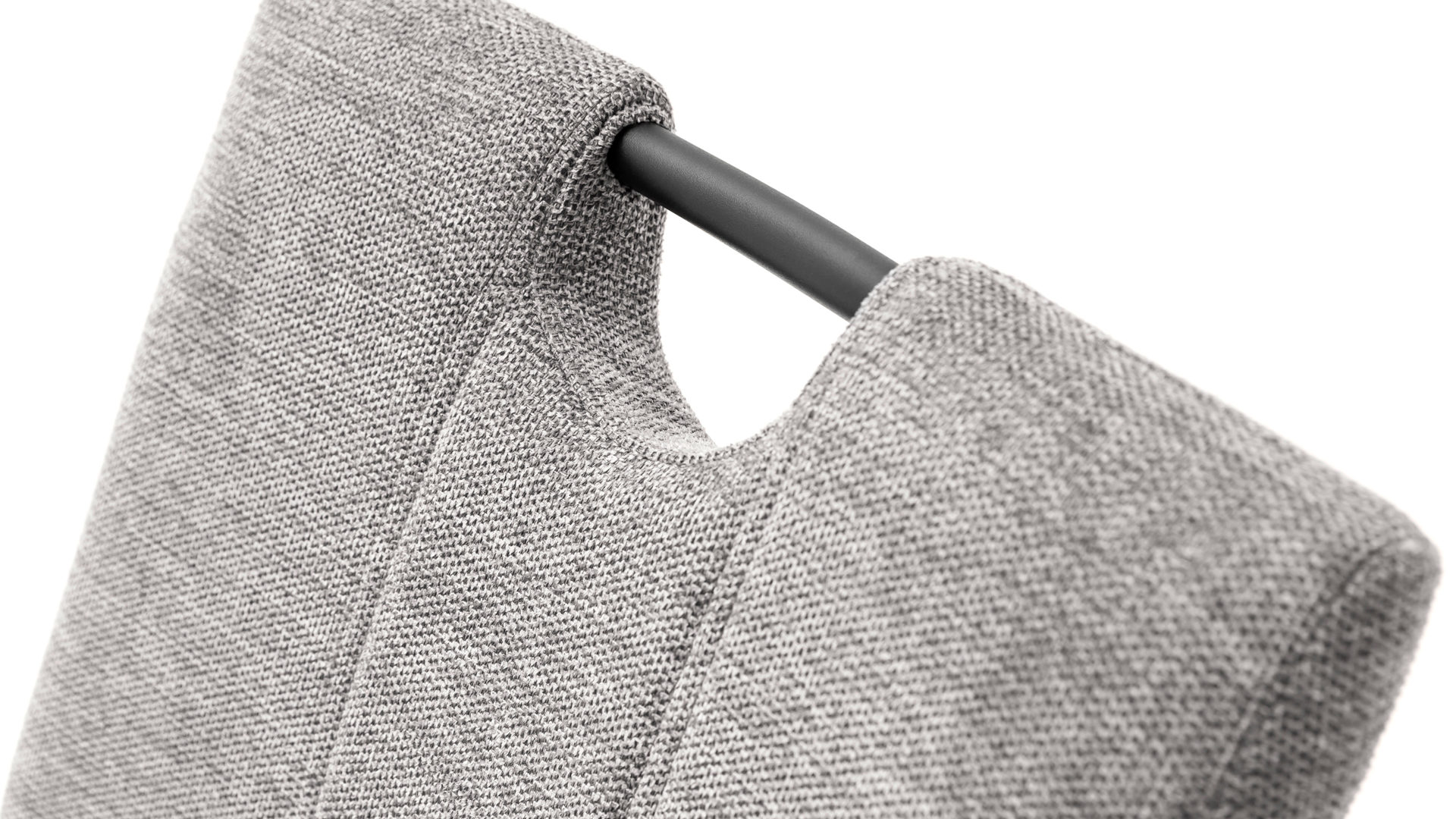 Schwingstuhl Mca furniture aus Stoff in Grau Schwingstuhl Amery grauer Stoffbezug & schwarzes Metall