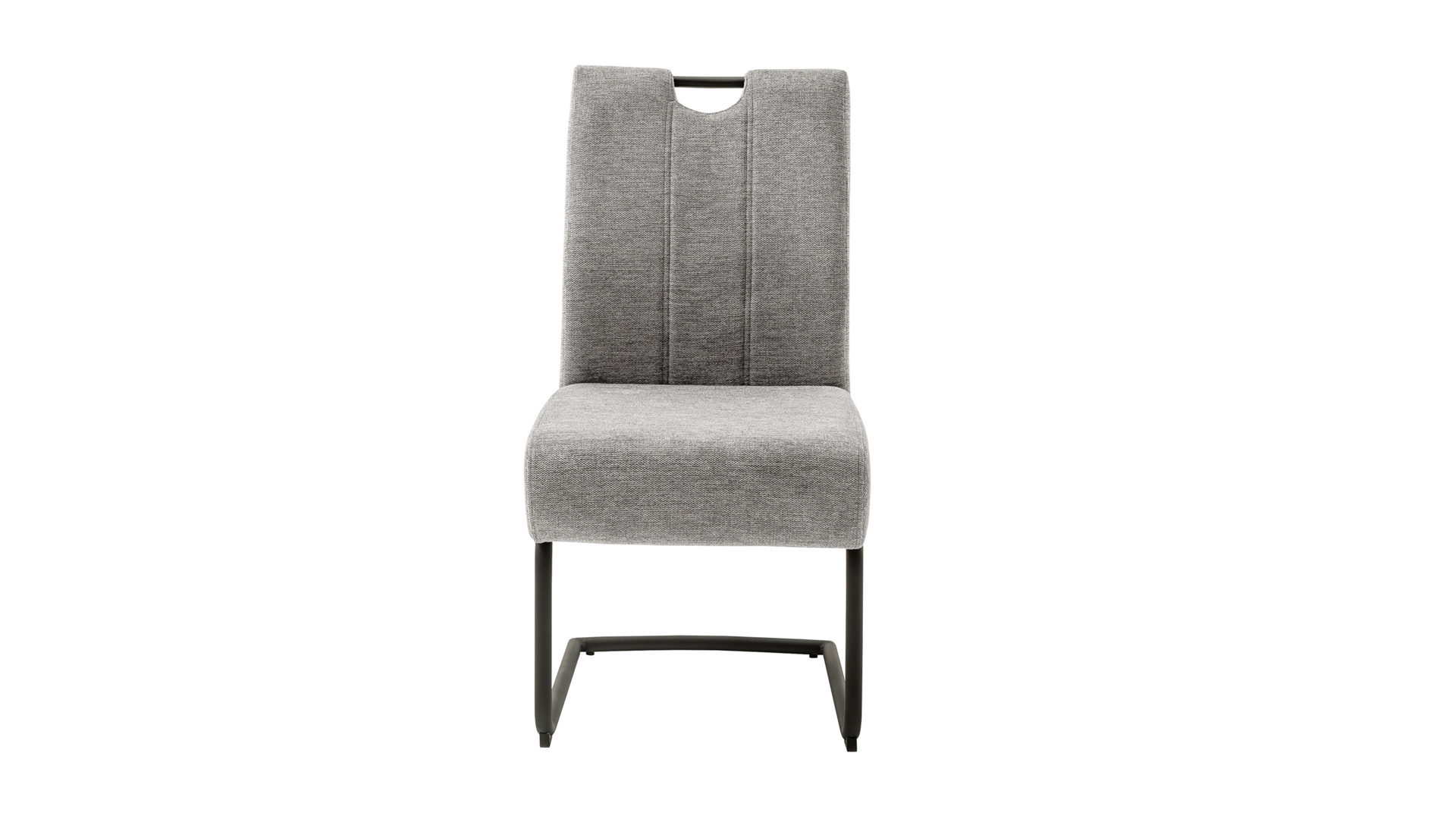 Schwingstuhl Mca furniture aus Stoff in Grau Schwingstuhl Amery grauer Stoffbezug & schwarzes Metall