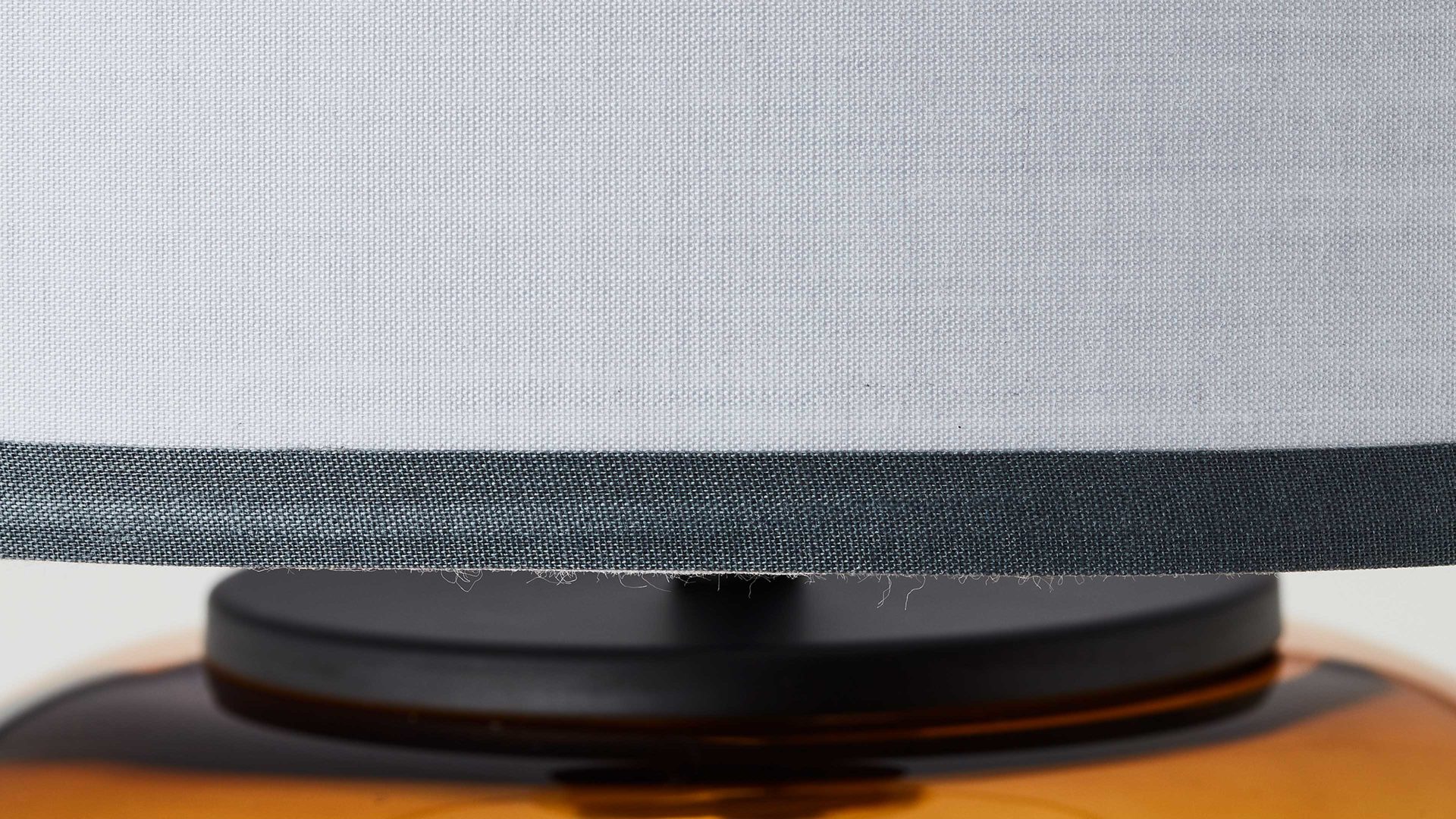 Tischleuchte Brilliant aus Glas in Gelb Brilliant Lampen-Serie Hydra - Tischleuchte gelbes Glas & grauer Stoff - Höhe ca. 57 cm