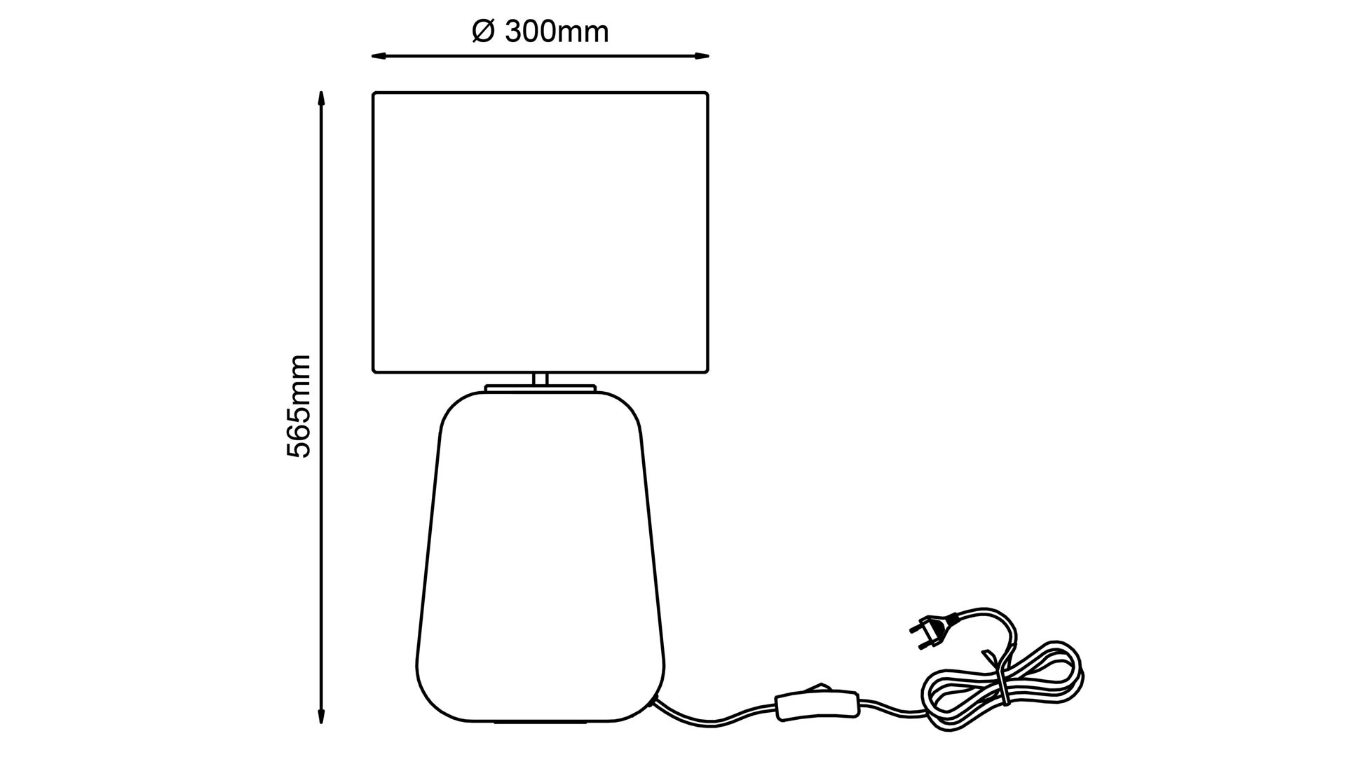 Tischleuchte Brilliant aus Glas in Gelb Brilliant Lampen-Serie Hydra - Tischleuchte gelbes Glas & grauer Stoff - Höhe ca. 57 cm
