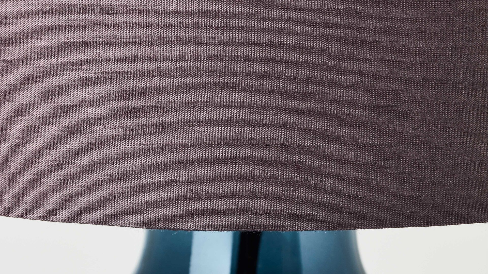 Tischleuchte Brilliant aus Glas in Blau Brilliant Lampen-Serie Hydra - Tischleuchte blaues Glas & taupefarbener Stoff - Höhe ca. 58 cm