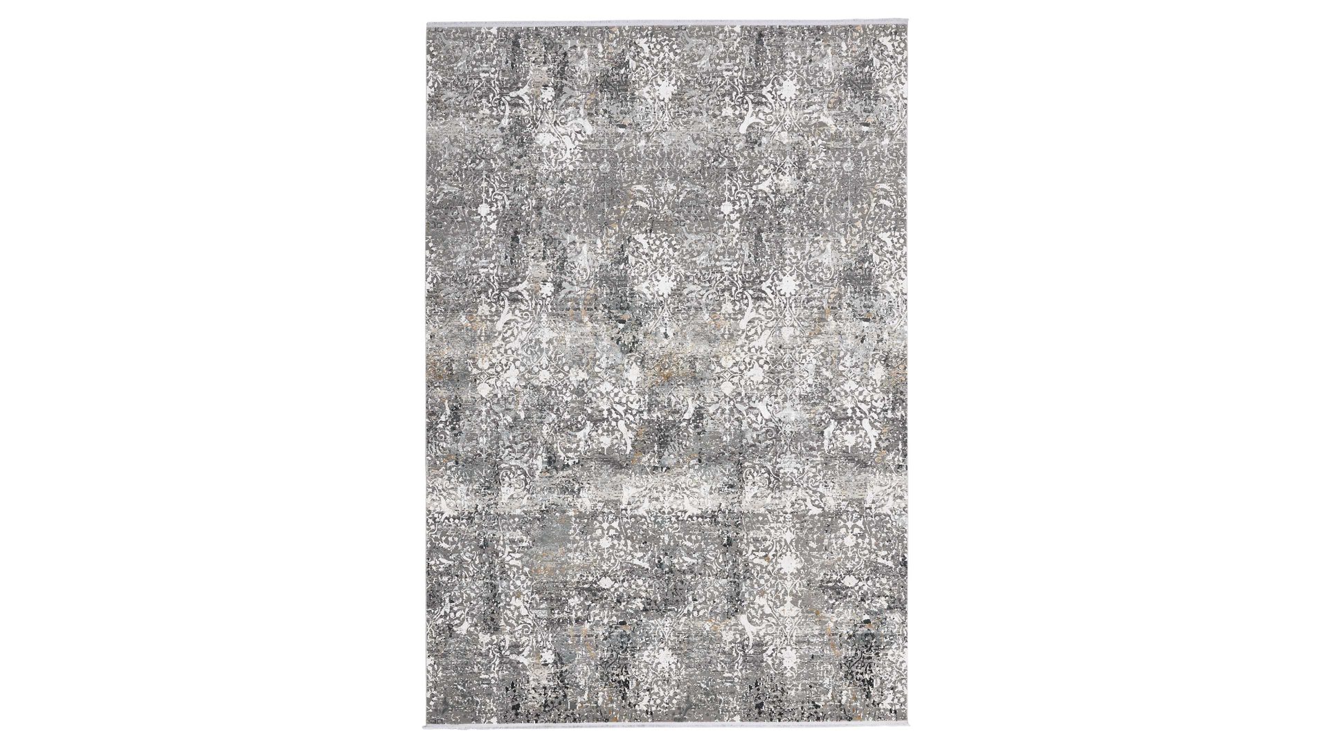 Webteppich Interliving aus Mischgewebe in Grau Interliving Teppich Serie L-8700 Grau-Mix – ca. 67 x 130 cm