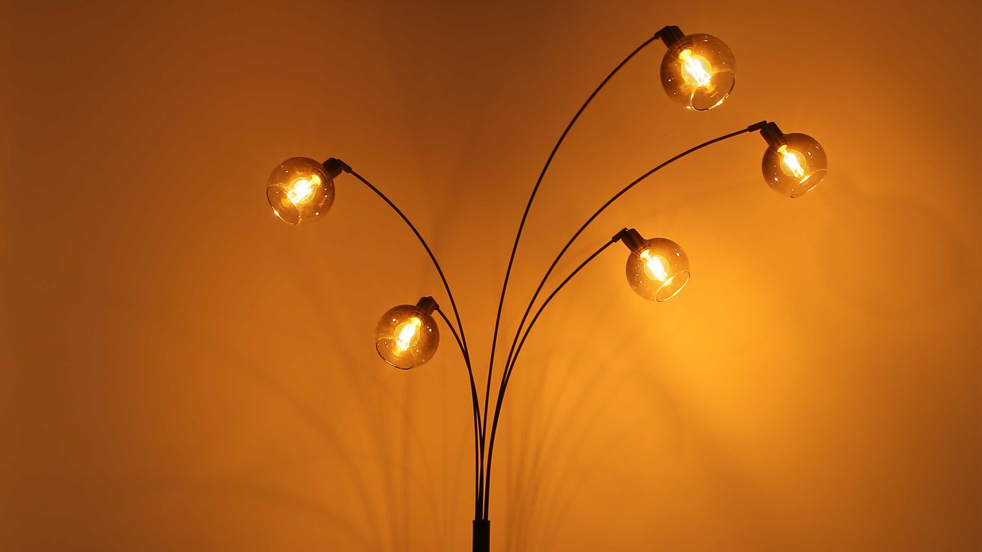 Stehleuchte Globo lighting aus Glas in Schwarz GLOBO Lampen-Serie Seymor - Stehleuchte Rauchglas, Metall & Marmor - Höhe ca. 208 cm