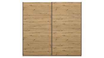 Kleiderschrank Rauch aus Holz in Holzfarben rauch ORANGE Apollon - Schwebetürenschrank Eiche Artisan - Breite ca. 226 cm