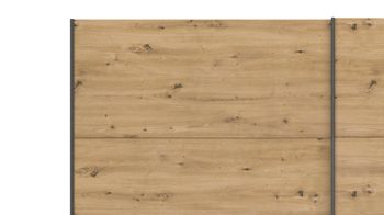 Kleiderschrank Rauch aus Holz in Holzfarben rauch ORANGE Apollon - Schwebetürenschrank Eiche Artisan - Breite ca. 226 cm