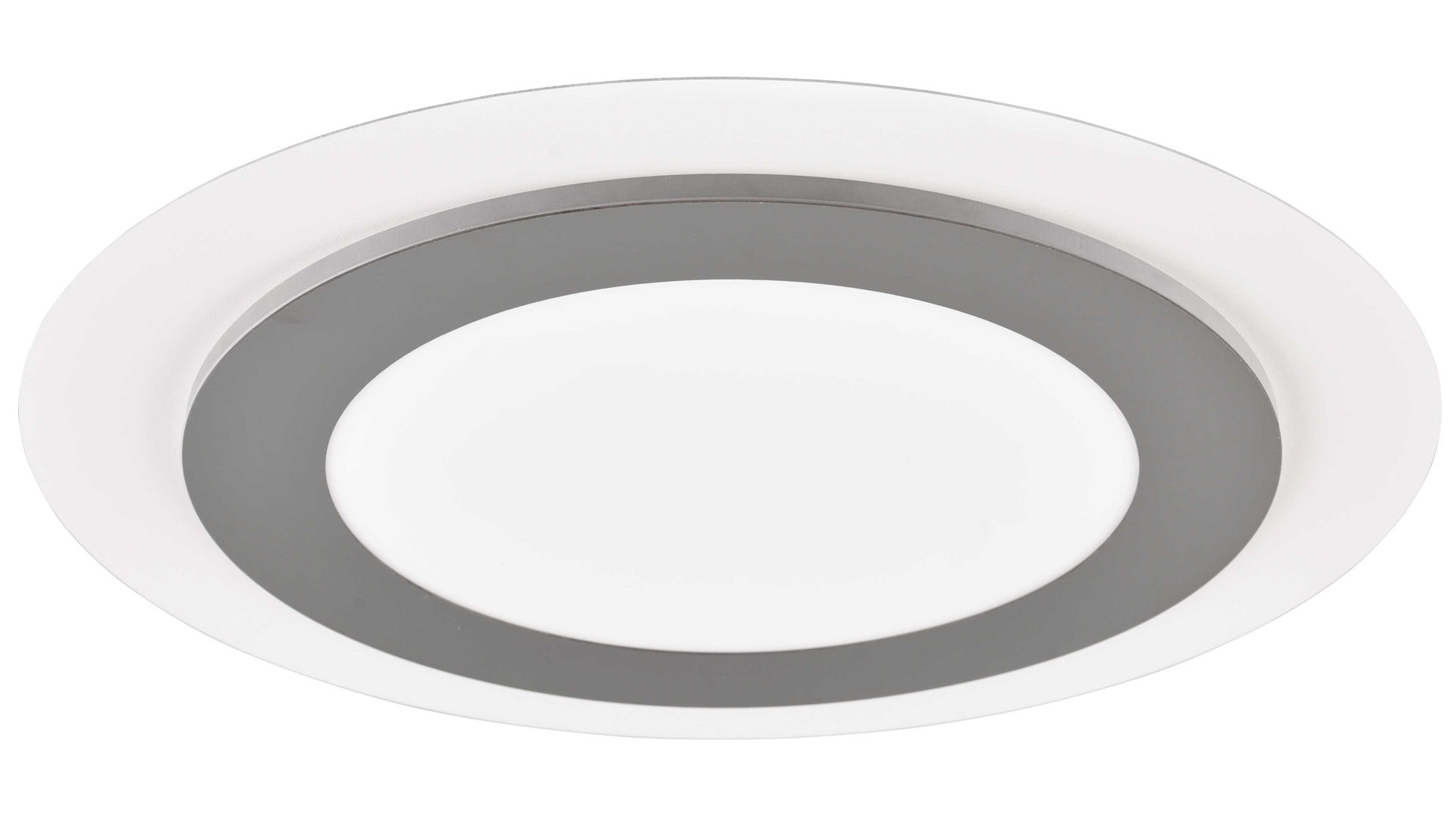 Deckenleuchte Trio lighting for you aus Metall in Nickel Trio Leuchten Serie Morgan Nickel & Weiß - Durchmesser ca. 45 cm