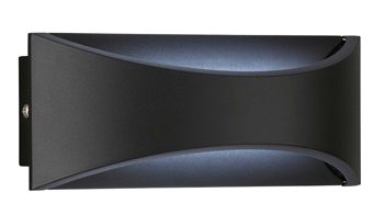 Wandleuchte Fh fischer & honsel aus Metall in Schwarz FH Wandleuchten Serie Rio - Außenleuchte Schwarz - Länge ca. 23 cm