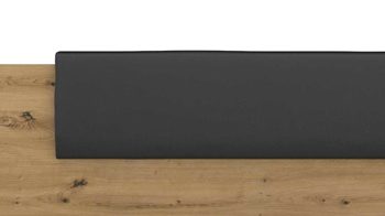 Doppelbett Rauch aus Holz in Grau rauch BLUE Miro - Bettgestell mit zwei Hängenachttischen Grau-Metallic & Eiche Artisan - Liegefläche ca. 180 x 200 cm