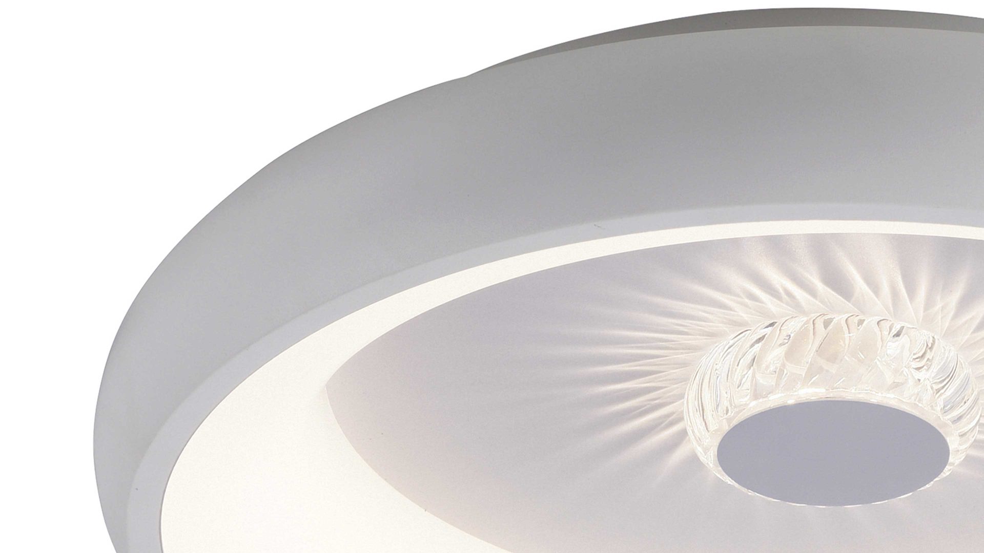 Deckenleuchte Just light. (leuchtendirekt) aus Metall in Weiß JUST LIGHT. Leuchten Serie Vertigo weißes Metall & Acryl - Durchmesser ca. 45 cm